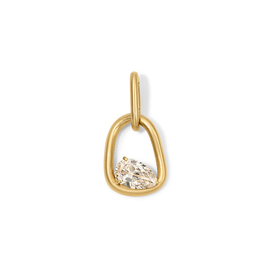 Form Pendant 3.42ct Antique Pear Diamond