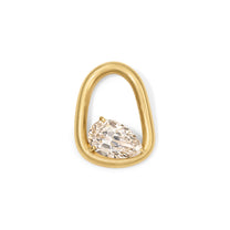 Form Pendant 3.42ct Antique Pear Diamond