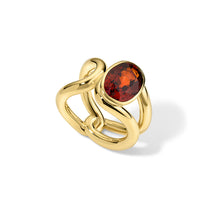 Form Ring Single 6.38ct Spessartite Garnet Oval