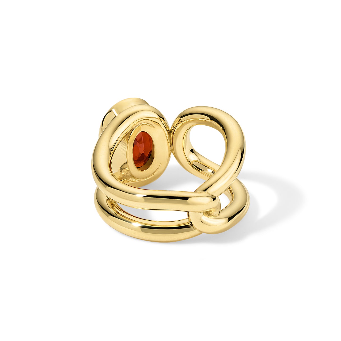 Form Ring Single 6.38ct Spessartite Garnet Oval