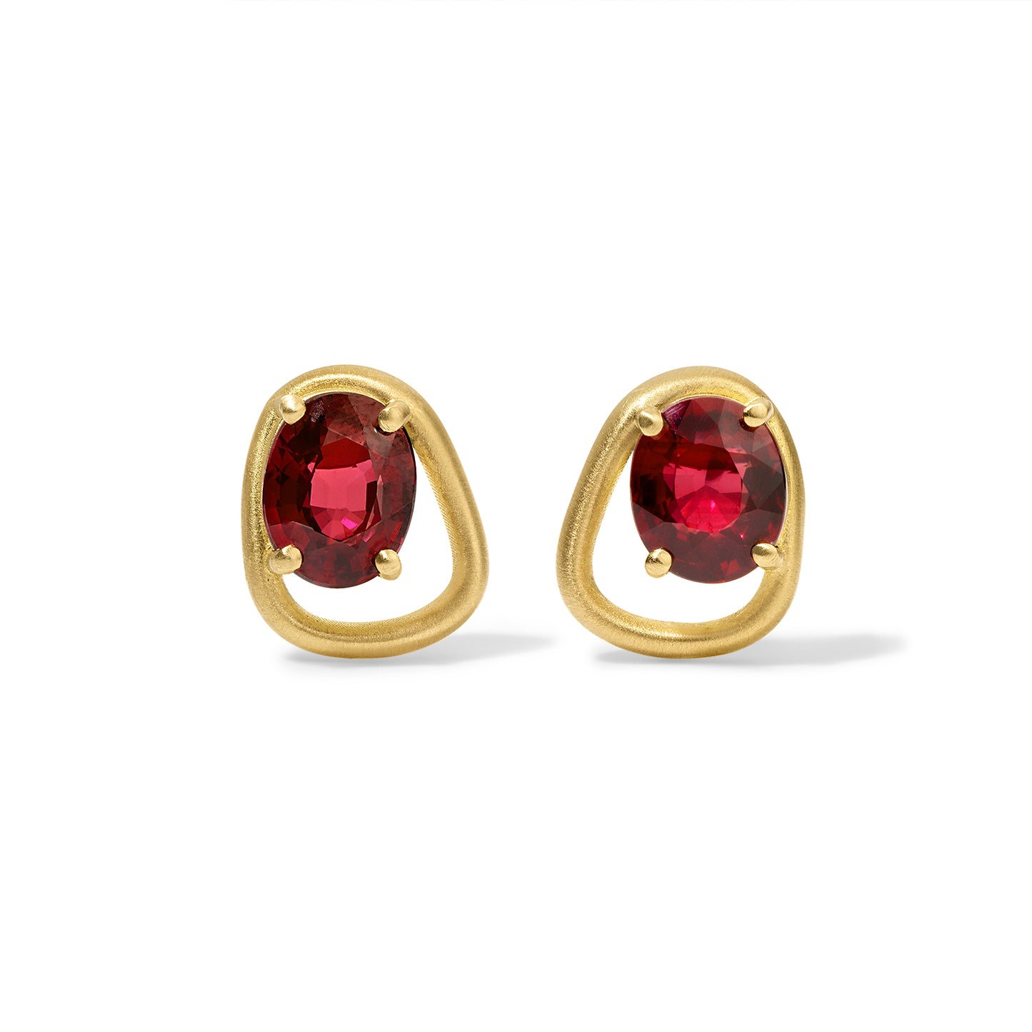 Form Studs 2.83tcw Ruby Ovals