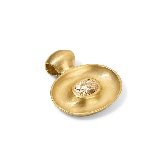 1.10ct Antique Diamond Gong Pendant