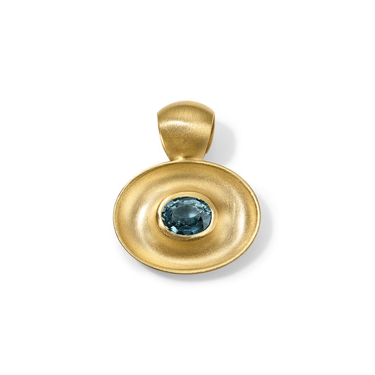 1.17ct Gray Spinel Gong Pendant
