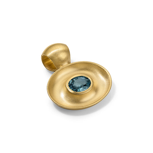 1.17ct Gray Spinel Gong Pendant