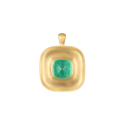 23.00ct Emerald Sugarloaf Cabochon Gong Pendant