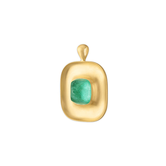23.00ct Emerald Sugarloaf Cabochon Gong Pendant