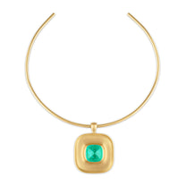 23.00ct Emerald Sugarloaf Cabochon Gong Pendant