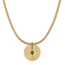 Small Cymbal Pendant - Green Tourmaline
