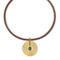 Small Cymbal Pendant - Green Tourmaline