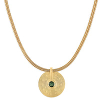 Small Cymbal Pendant - Green Tourmaline
