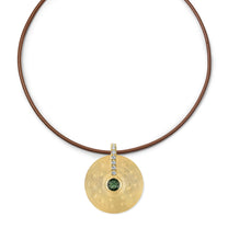 Small Cymbal Pendant - Green Tourmaline