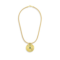 Medium Cymbal Pendant - Green Tourmaline