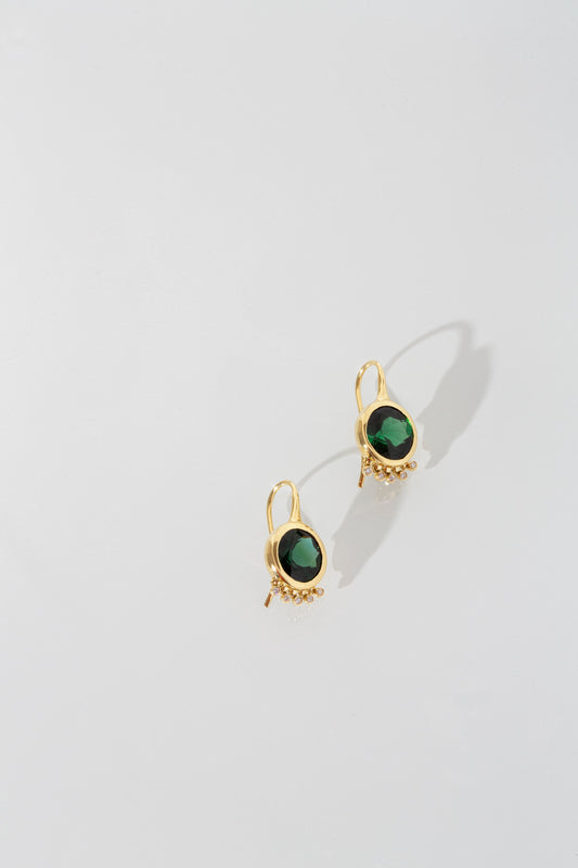 Tennessee Round Earrings in Tourmaline