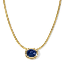 13.14ct Blue Sapphire Cabochon Josephine Necklace