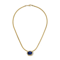 13.14ct Blue Sapphire Cabochon Josephine Necklace