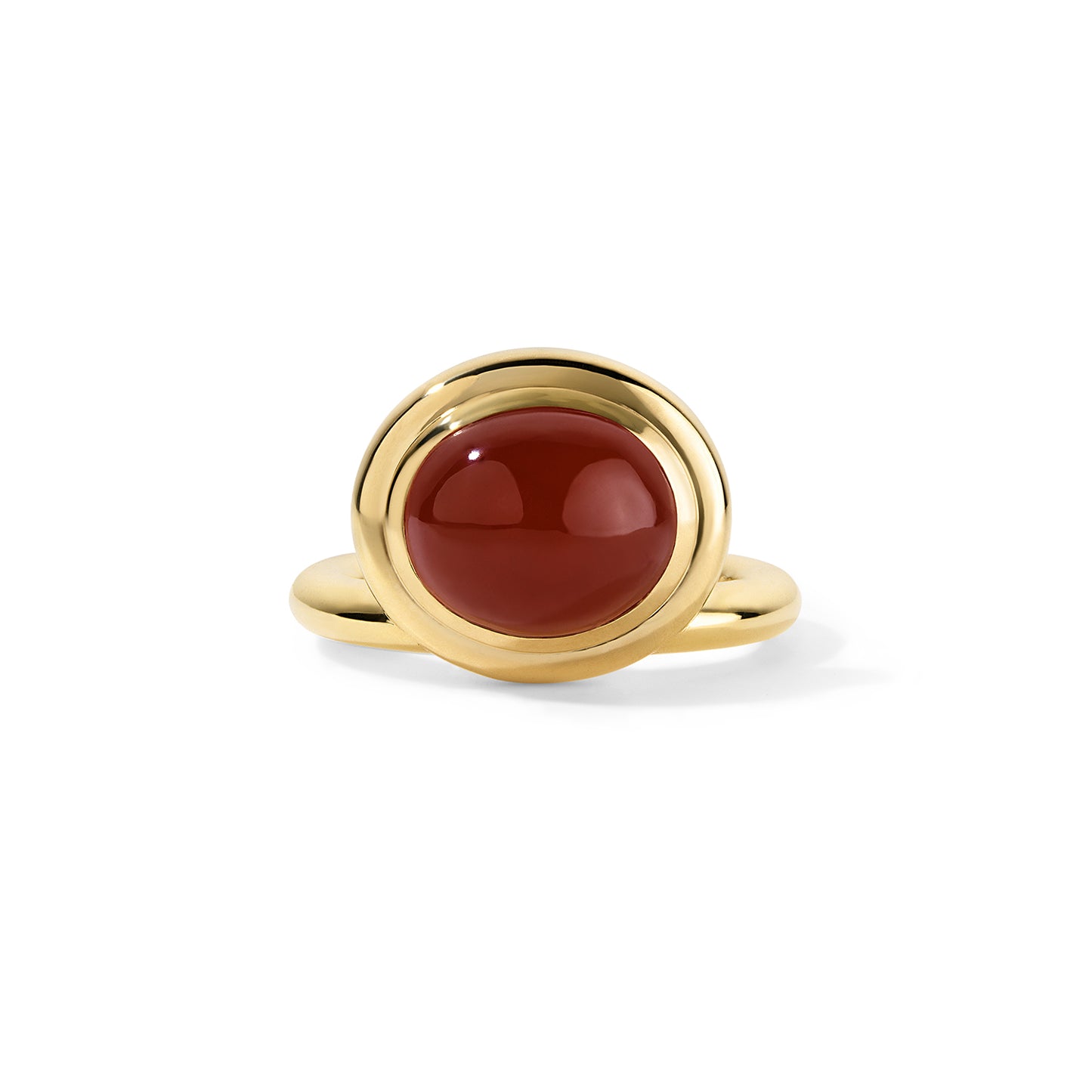 4.80ct Red Carnelian Oval Josephine Ring