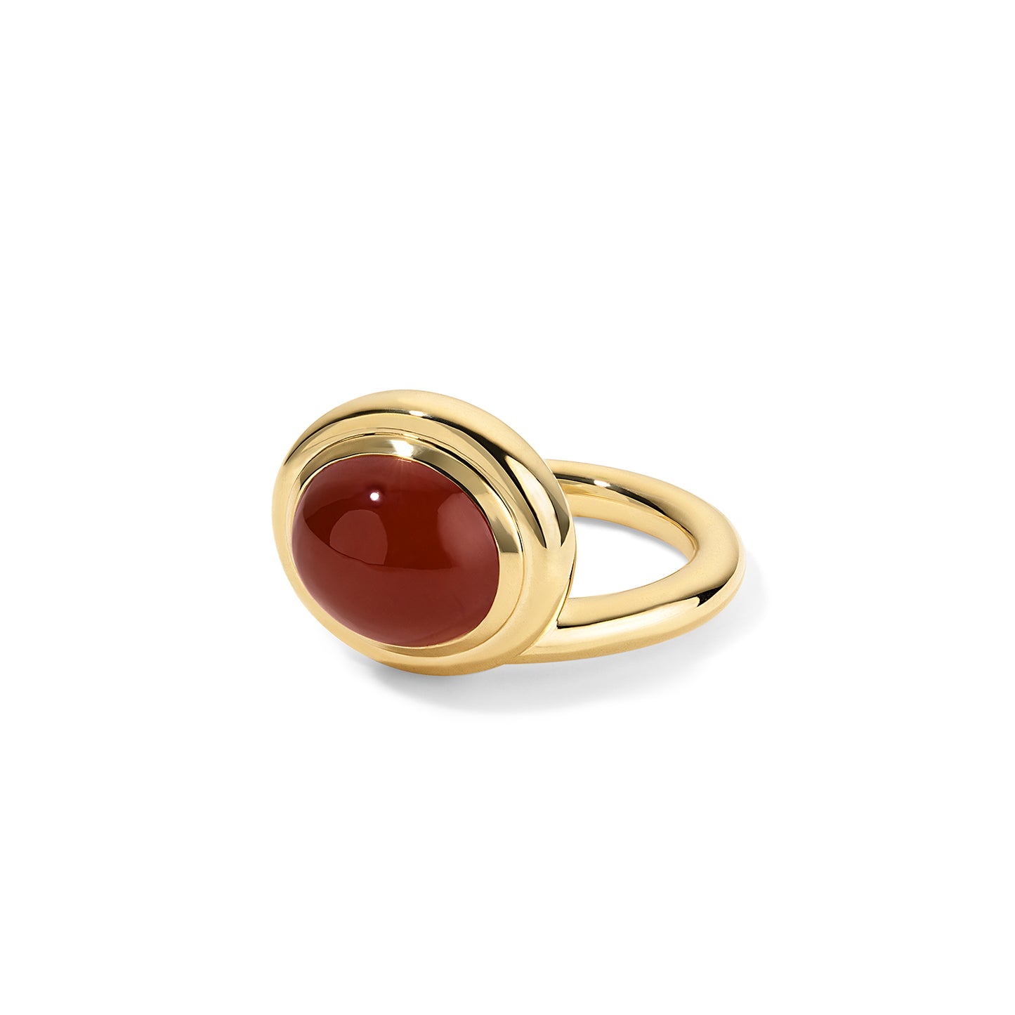 4.80ct Red Carnelian Oval Josephine Ring