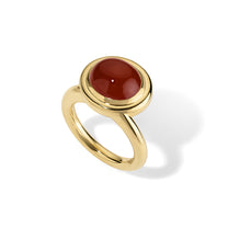 4.80ct Red Carnelian Oval Josephine Ring