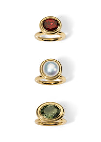 5.21ct Green Tourmaline Oval Josephine Ring