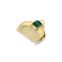 Lady Comb Necklace 4.56ct Emerald Sugarloaf