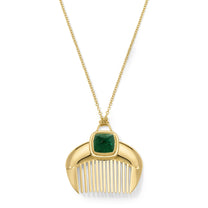 Lady Comb Necklace 4.56ct Emerald Sugarloaf