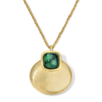 Lady Compact Mirror with 20.02ct Blue-Green Tourmaline Cabochon