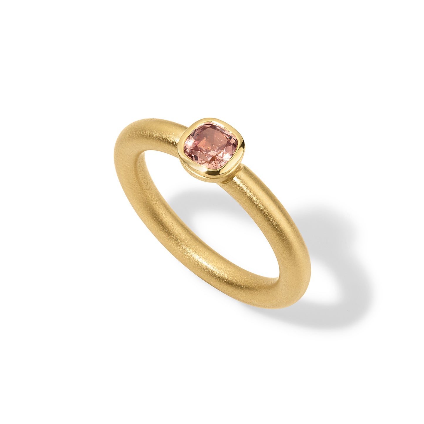 Lady Ring 0.56ct Malaya Garnet Cushion