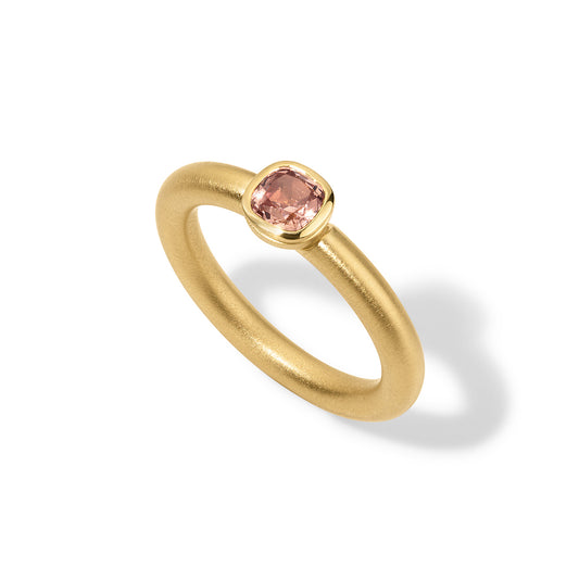 Lady Ring 0.56ct Malaya Garnet Cushion