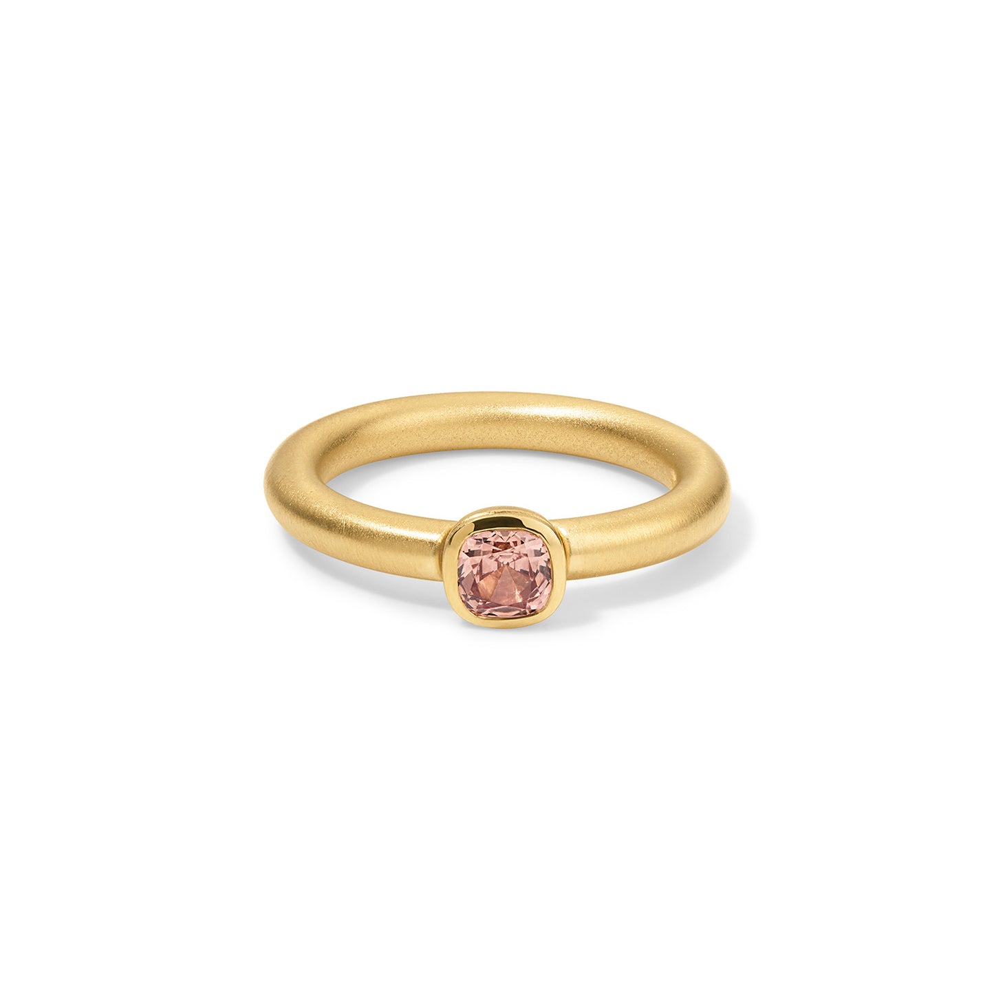 Lady Ring 0.56ct Malaya Garnet Cushion