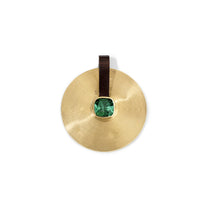 Cymbal Pendant Large 3.85ct Green Tourmaline Cushion Rosewood Bar