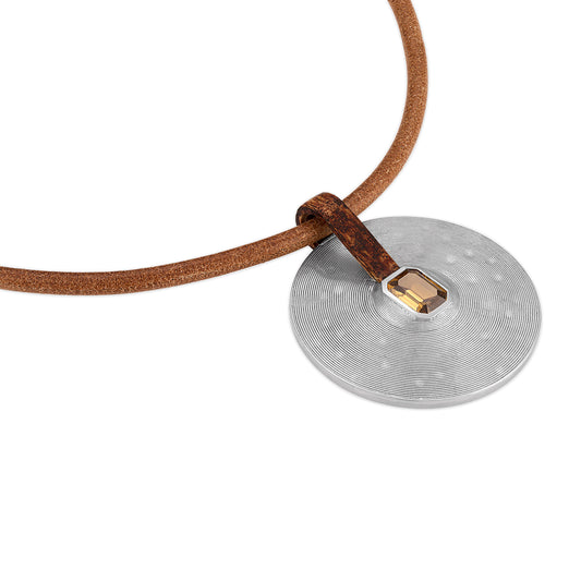 4.19ct Zircon and Rosewood Large Cymbal Pendant