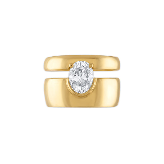 1.80ct Antique Oval Diamond Markie Ring