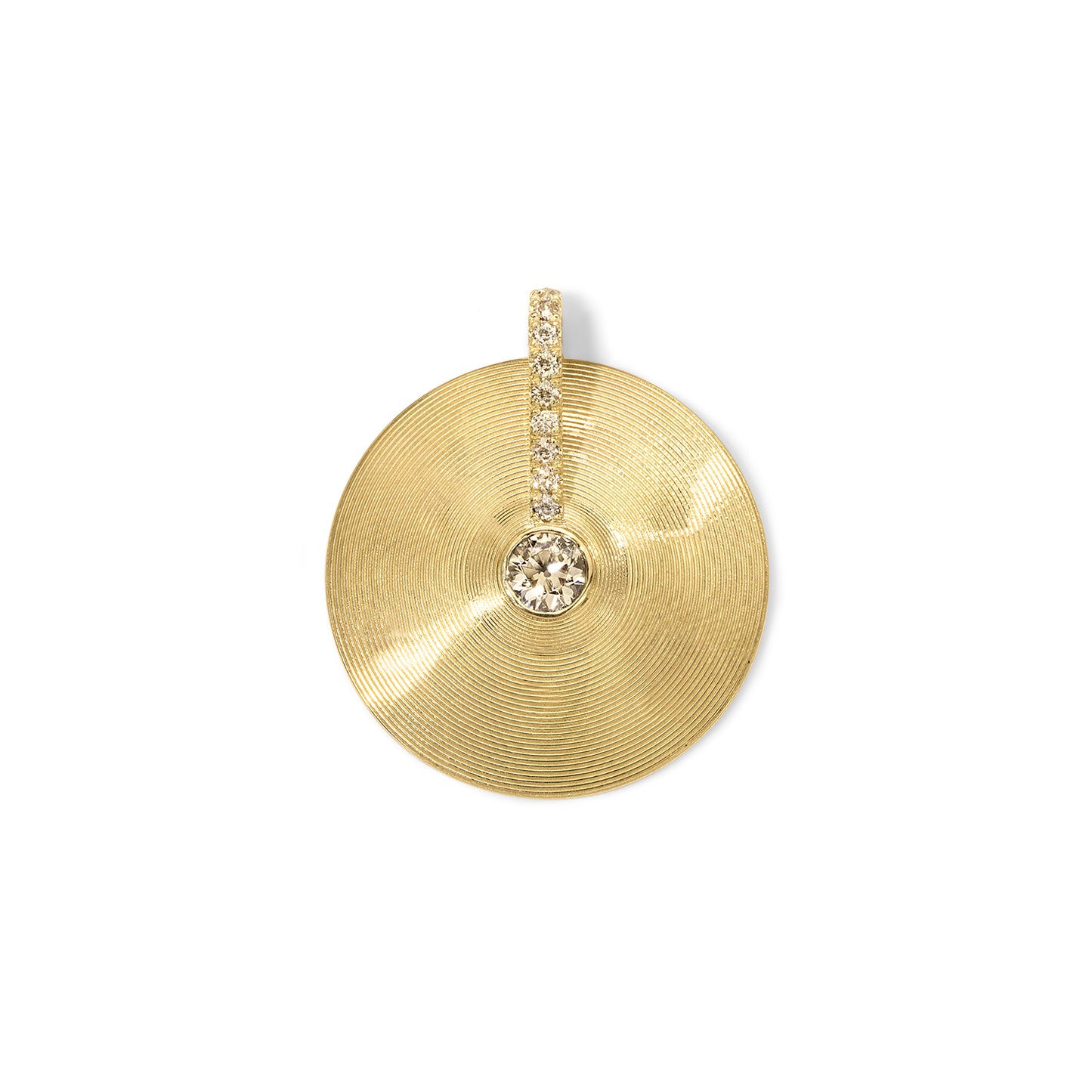 Medium Cymbal Pendant - Champagne Diamond