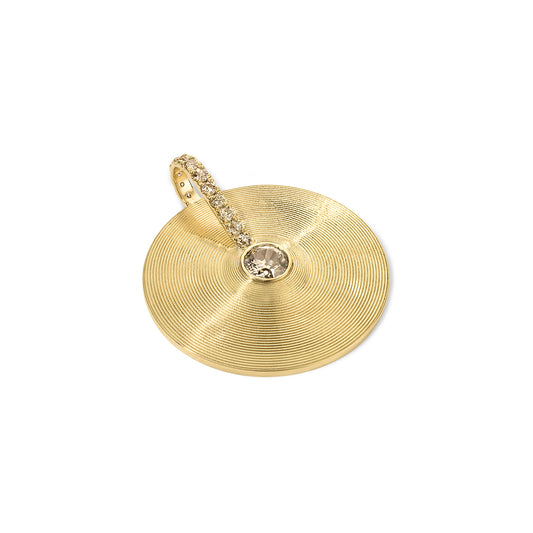 Medium Cymbal Pendant - Champagne Diamond