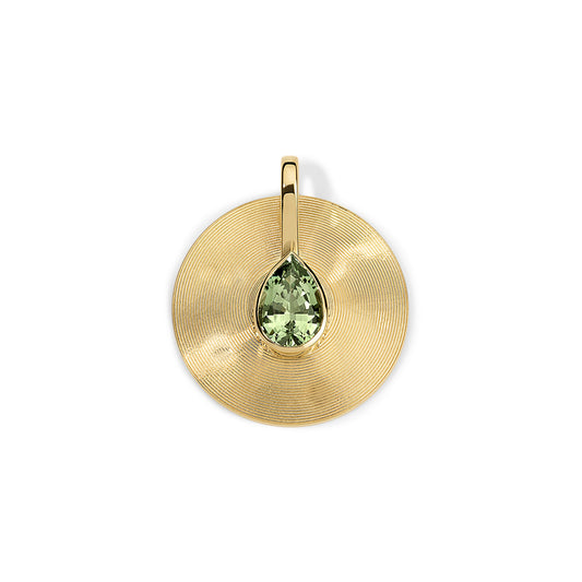 Cymbal Pendant Medium 5.37ct Mint Tourmaline Pear
