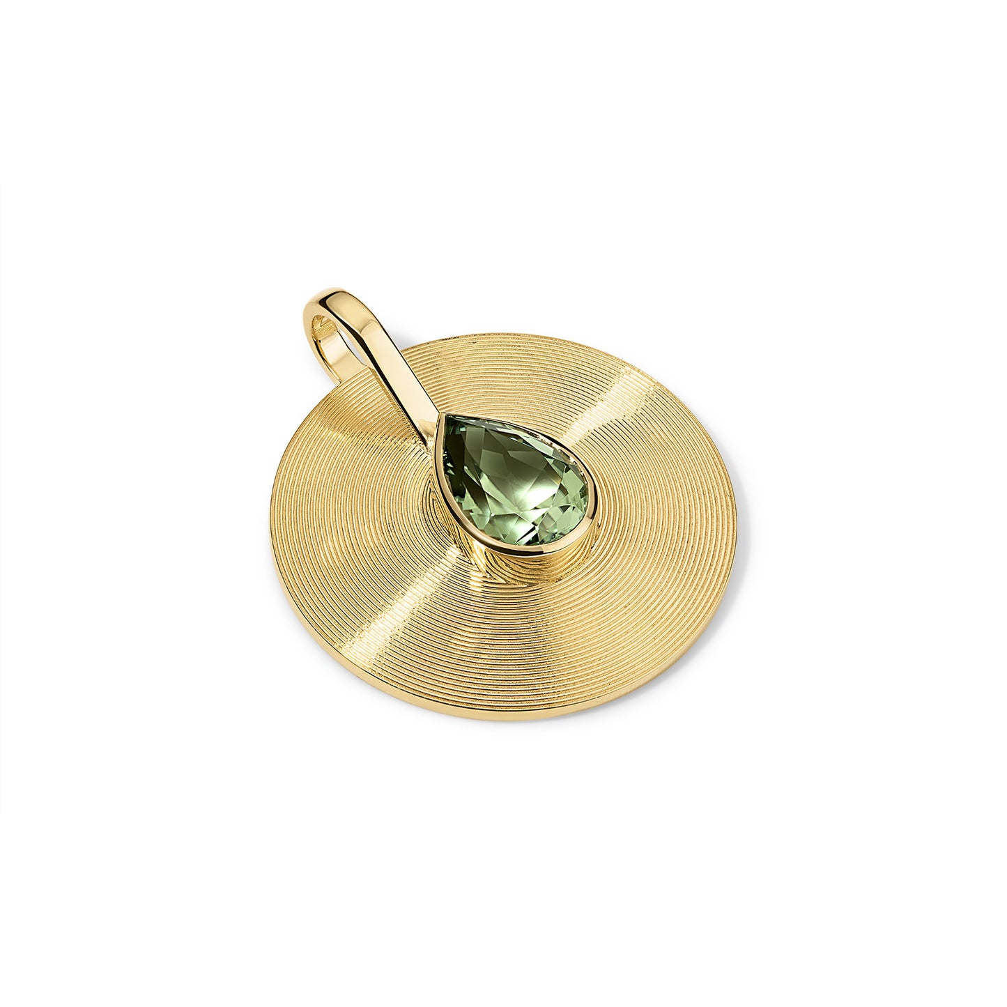 Cymbal Pendant Medium 5.37ct Mint Tourmaline Pear
