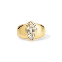 Domed Moval Ring 2.14ct Moval Diamond