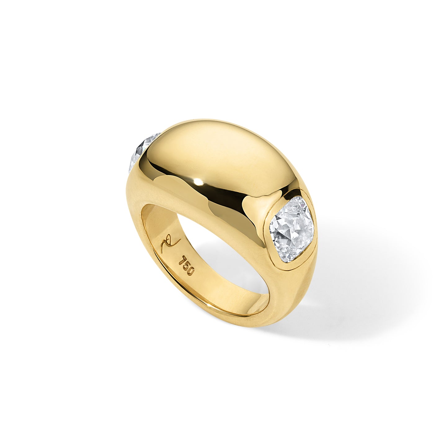 3.02ct Old Mine Diamond Peggy Ring