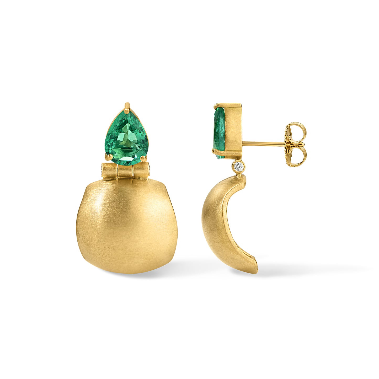 Rollins Earrings 2.93tcw Emerald Pears