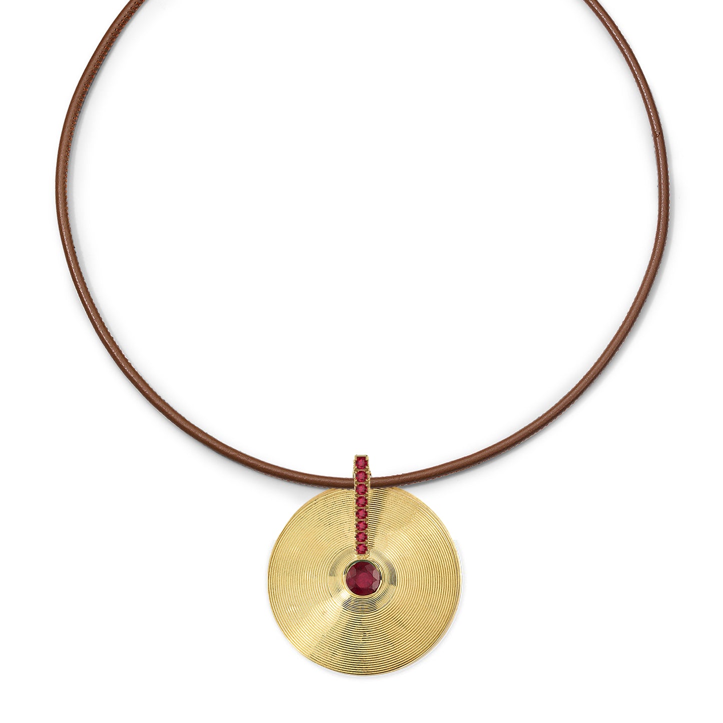 Medium Cymbal Pendant - Ruby