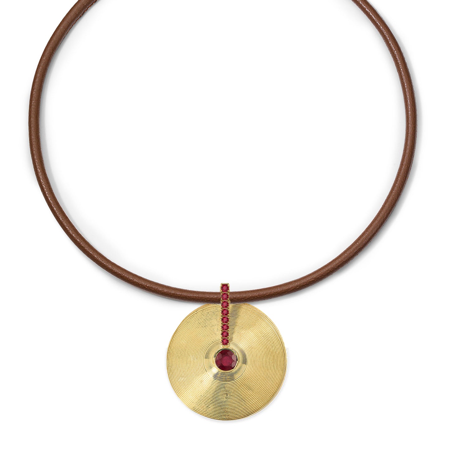Medium Cymbal Pendant - Ruby