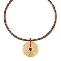 Small Cymbal Pendant - Ruby