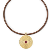 Small Cymbal Pendant - Ruby