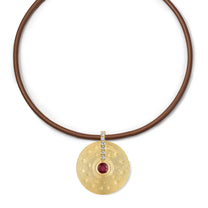 Small Cymbal Pendant - Ruby