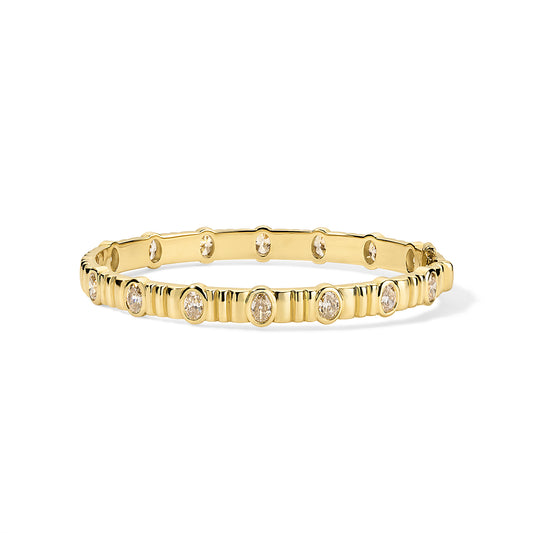 Ruth Bangle 4.41tcw Champagne Diamond Ovals