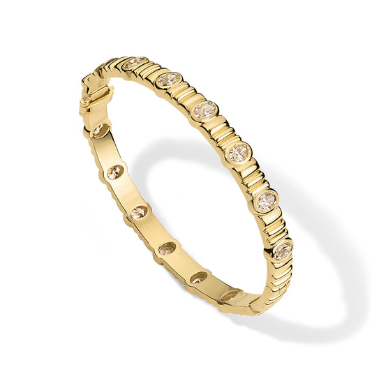 Ruth Bangle 4.41tcw Champagne Diamond Ovals