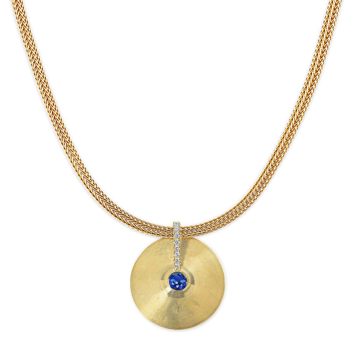 Medium Cymbal Pendant - Sapphire