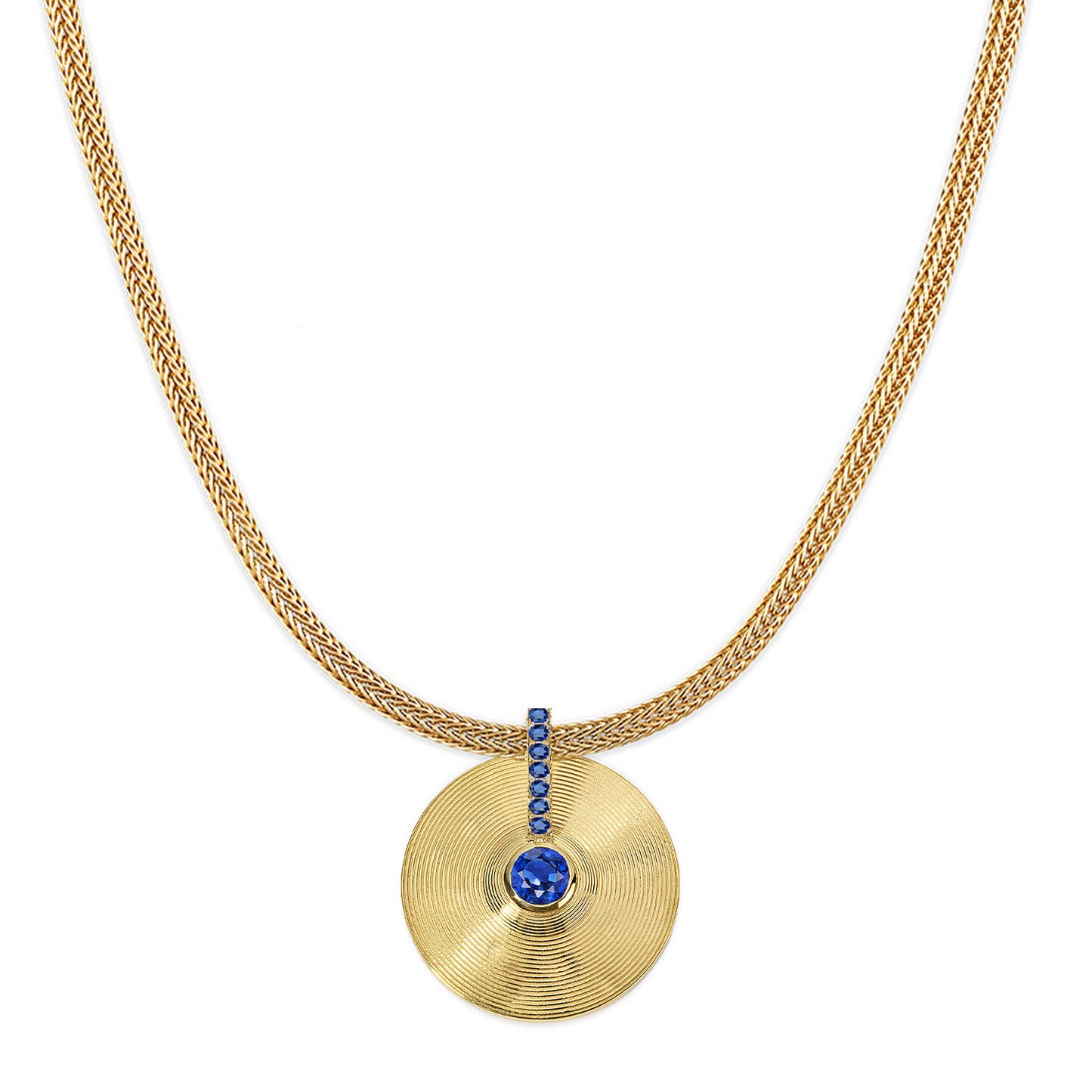 Small Cymbal Pendant - Sapphire