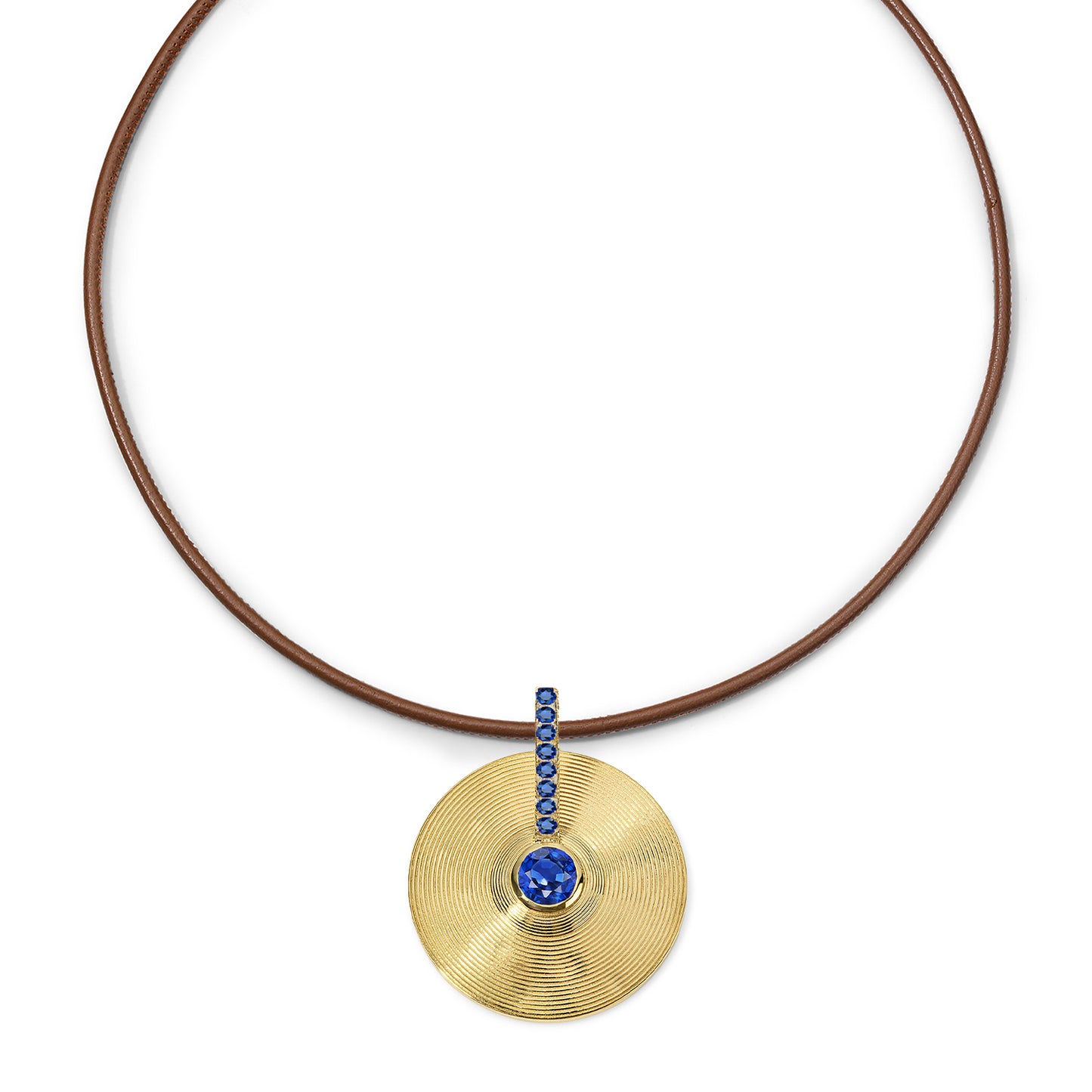 Small Cymbal Pendant - Sapphire