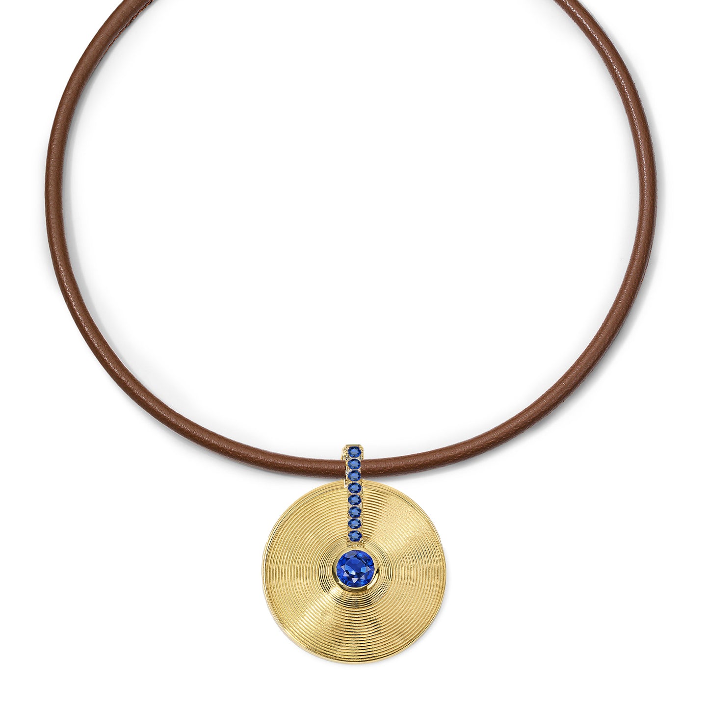 Small Cymbal Pendant - Sapphire
